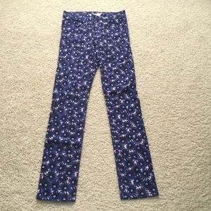 H&M Blue Floral Pants